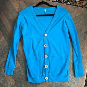 American Apparel Cardigan Sweater Blue Size XS/S